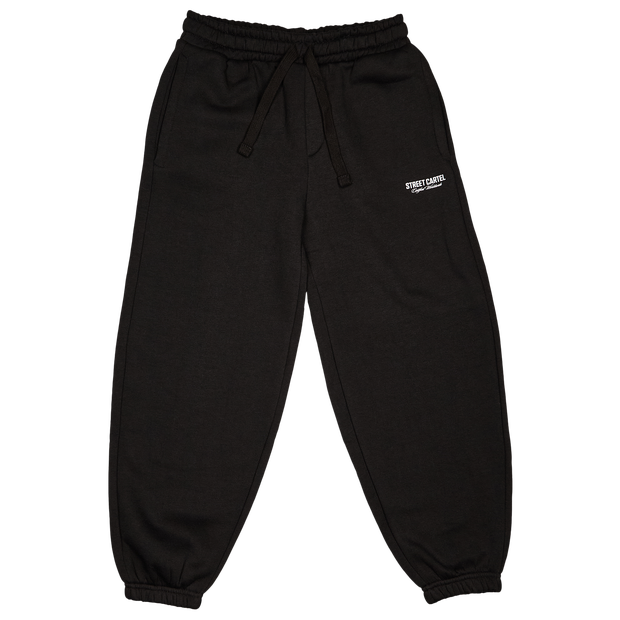 Street Cartel Pure Broeken Kinder - Zwart - Maat 122 - 130 CM - Katoen Fleece