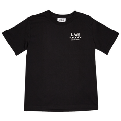 Grade School T-Shirts - L/AB OFF WHITE Diag T-shirt - White-Black