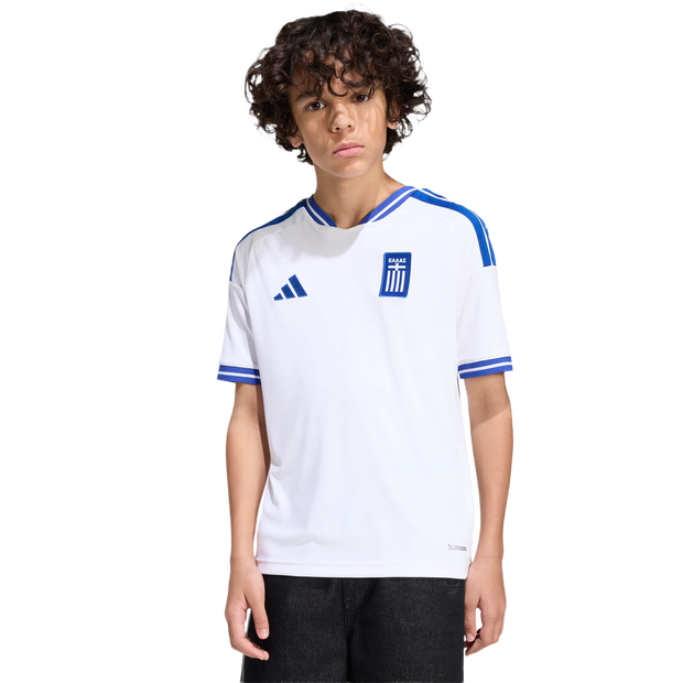 Adidas Greece 26 Home Jersey Bambini - Maglie/Repliche Bianco - Taglia 147 - 152 Cm - Poly Mesh