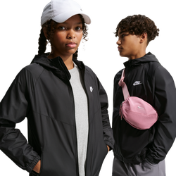 Grade School Jackets - Nike Windrunner Hooded Repel Jacket - Black-Black