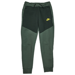 Grade School Pants - Nike Tech Colorblock - Camo Green-Black Spruce-Chrome Yellow
