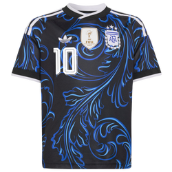 Grade School Jerseys/Replicas - adidas Argentina 26 Away Jersey - Black-Lucid Blue