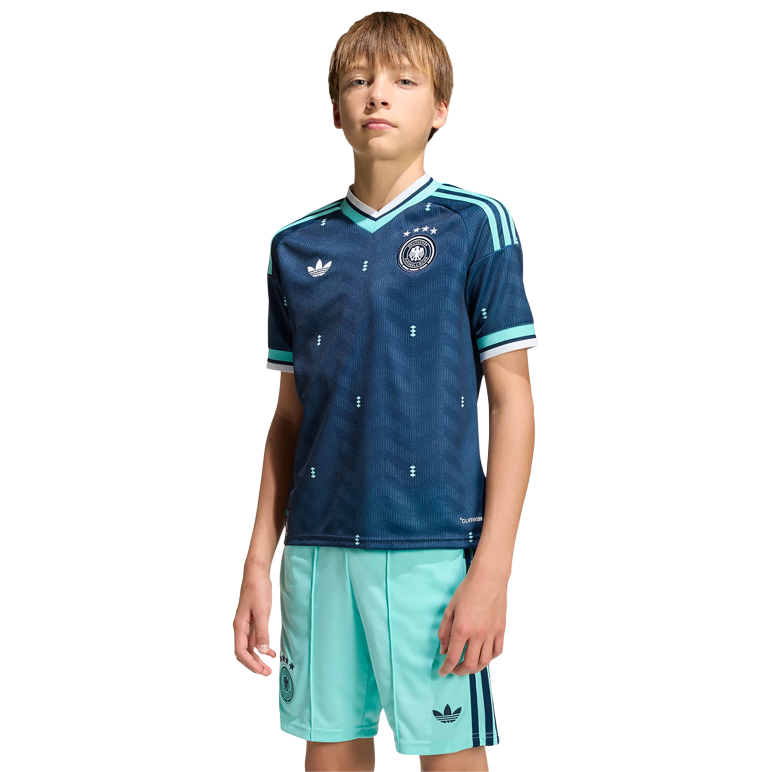 Adidas Germany Truien/Replica's Kinder - Blauw - 129 CM - Poly Mesh Blue