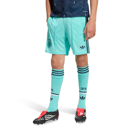 Grade School Shorts - adidas Germany 26 Away Shorts - Flash Aqua-Flash Aqua