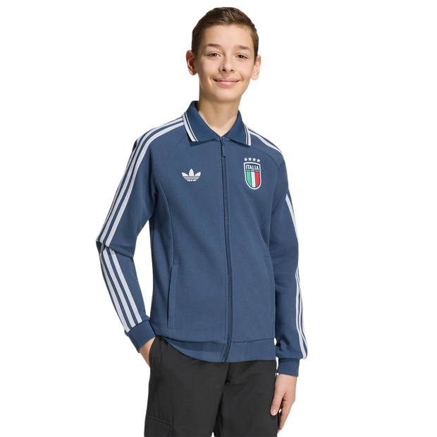 Adidas Italy Bambini - Giacche Blu - Taglia 111 - 116 CM - Jersey di cotone