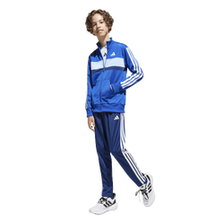 Grade School Tracksuits - adidas Seasonal Essentials Tiberio Track Suit - Royal Blue-White