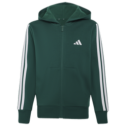 Scuola elementare e media Hoodies - adidas Essentials Full-zip Hoodie - Collegiate Green-White