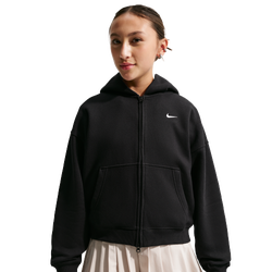 Grundschule Hoodies - Nike Sportswear Studio Oversized Full Zip Hoodie - Black-White