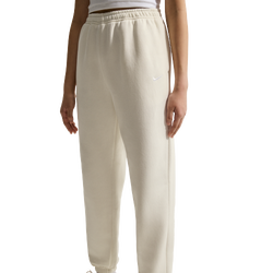 Grade School Pants - Nike Sportswear Studio Fleece Loose Tracksuit - Sail-White