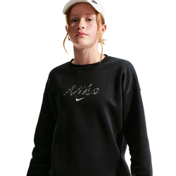 Grundschule Sweatshirts - Nike Sportswear Studio Fleece Oversized Crewneck - Black-Black