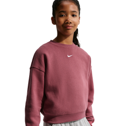 Primaire-College Sweats - Nike Sportswear Studio Boxy Fleece Crew Neck - Pink Smoke-White