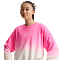 Primaire-College Hoodies - Nike Studio Fleece Lightweight Oversized Crew - Sail-Playful Pink