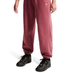 Grade School Pants - Nike Sportswear Studio Loose Tracksuit Bottom - Pink Smoke-White