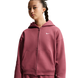 Primaire-College Hoodies - Nike Sportswear Studio Oversized Full Zip Hoodie - Pink Smoke-White