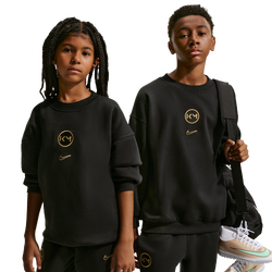 Primaire-College Vestes Zippees - Nike Kylian Mbappe Club Football Oversized Crew - Black-Metallic Gold