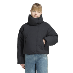 Grade School Jackets - adidas Oversized Puffer Jacket - Black-Black