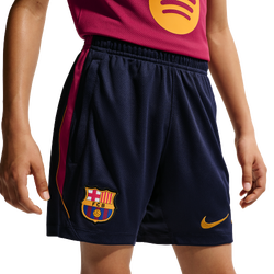 Grade School Shorts - Nike Fc Barcelona Strike Dri-fit Knit Shorts - Blackened Blue-Noble Red