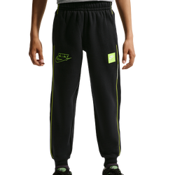 Grade School Pants - Nike Air Fleece Joggers - Black-Volt