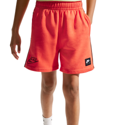 Grade School Shorts - Nike Air Fleece Shorts - Turf Orange-Black