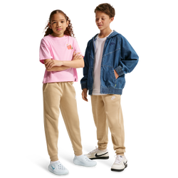 Grade School Pants - Nike Sportswear Club Fleece Joggers - Linen-White