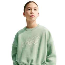 Grade School Track Tops - Nike Sportswear Club Fleece Boxy Sweatshirt - Steam-Steam