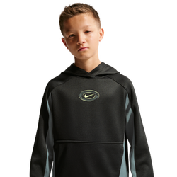 Grade School Hoodies - Nike Multi Dri-fit Fleece Pullover Hoodie - Black-Smoke Grey