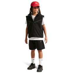 Grade School Shorts - Nike Sportswear Tech Woven Shorts - Black-Black