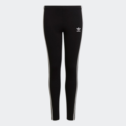 Grade School Leggings - adidas 3Stripes - Black-White-White