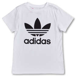 Grade School T-Shirts - adidas Trefoil Tee - White-White-White