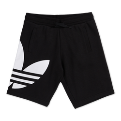 Grade School Shorts - adidas Trefoil - Black-White-Black
