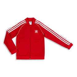 Grade School Track Tops - adidas Superstar Primeblue - Red-White-White