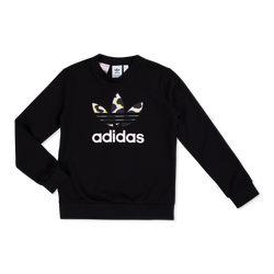 Grade School Sweatshirts - adidas Debossed Trefoil Sweatshirt - Black-Pink-Brown