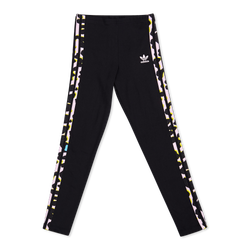 Grade School Leggings - adidas Graphic - Black-Black-Brown
