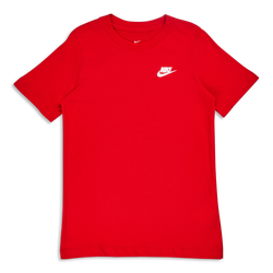 Grade School T-Shirts - Nike Futura - Red-White-White
