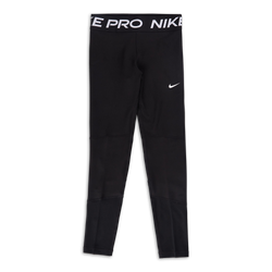 Grade School Pants - Nike Girls Pro Tight - Black-White