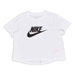 Grade School T-Shirts - Nike G Nsw Tee Crop Futura - White-White
