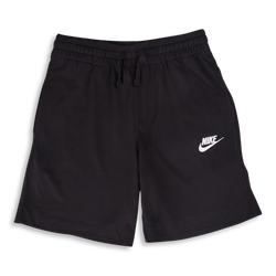 Grade School Shorts - Nike Boys Club Jersey Short - Black-White-White