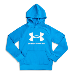 Grade School Hoodies - Under Armour Rival Fleece Over The Head - Blue Circuit-Onyx White