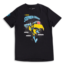 Grade School T-Shirts - Under Armour Curry Super Steph - Black-Yellow