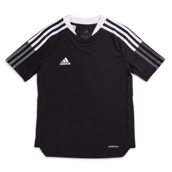 Grade School T-Shirts - adidas Tiro  Shortsleeve Tee - Black-Black