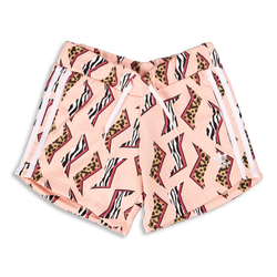 Grade School Shorts - adidas All Over Print Animal - Glow Pink-Multicolor-White
