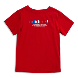 Grade School T-Shirts - adidas Tricolor Primeblue - Scarlet-Scarlet