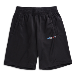 Grade School Shorts - adidas Tricolor - Black-Black