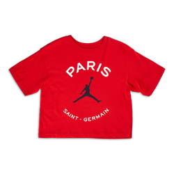 Grade School T-Shirts - Jordan Girls X Psg Shortsleeve - University Red-Red