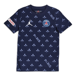Grade School T-Shirts - Jordan X Psg Shortsleeve - Navy-Navy