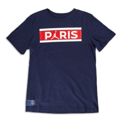 Grade School T-Shirts - Jordan X Psg Shortsleeve - Navy-Navy