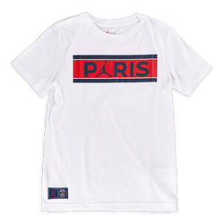 Grade School T-Shirts - Jordan X Psg Shortsleeve - White-White
