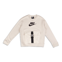 Grade School Sweatshirts - Nike Sportswear - Desert Sand-Pale Ivory