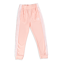 Grade School Pants - adidas Girls Adicolor Track - Haze Coral-White