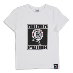 Grade School T-Shirts - Puma Shortsleeve - White-White